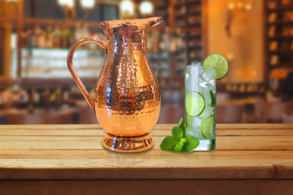 100% Pure Copper Pitcher - 70oz (half gallon) - Copper Water Jug - Ayurveda Health Benefits