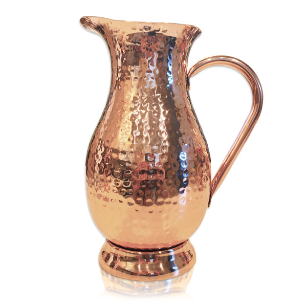 100% Pure Copper Pitcher - 70oz (half gallon) - Copper Water Jug - Ayurveda Health Benefits